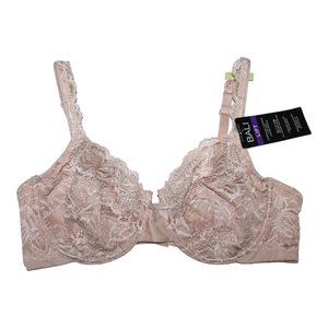 Bali Lift Bra 38B Wireless Champagnes Seamed Full Coverage